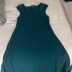 Teal Maternity Sleeveless Dress